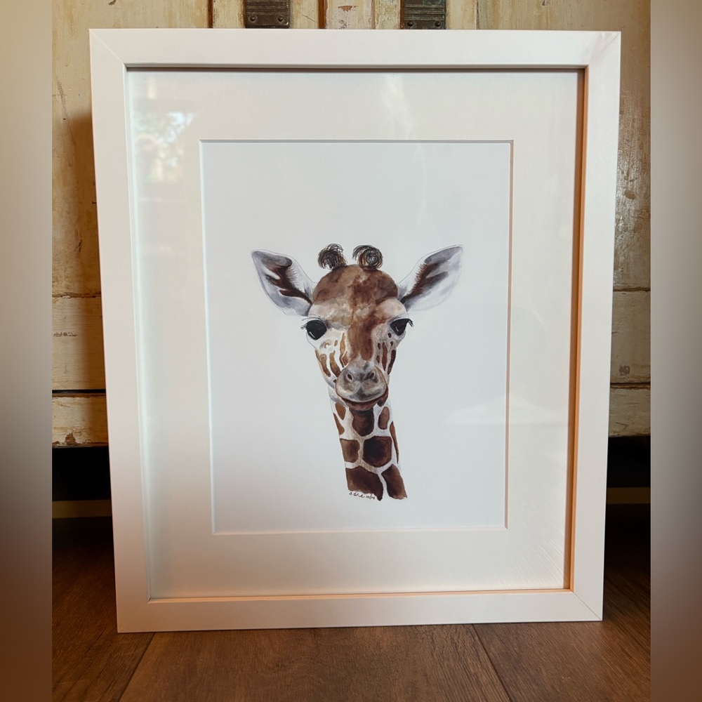 Oopsy Daisy Framed Nursery Print (Giraffe)